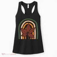 Autumn Fall Retro Rainbow Women's Tank Top thumb 0