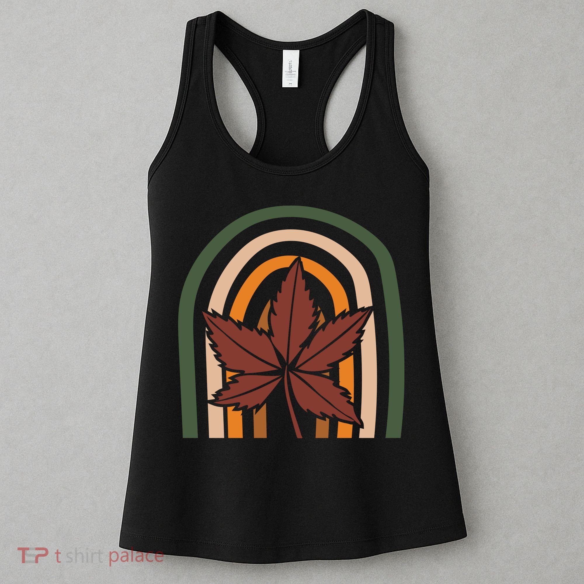 Autumn Fall Retro Rainbow Women's Tank Top