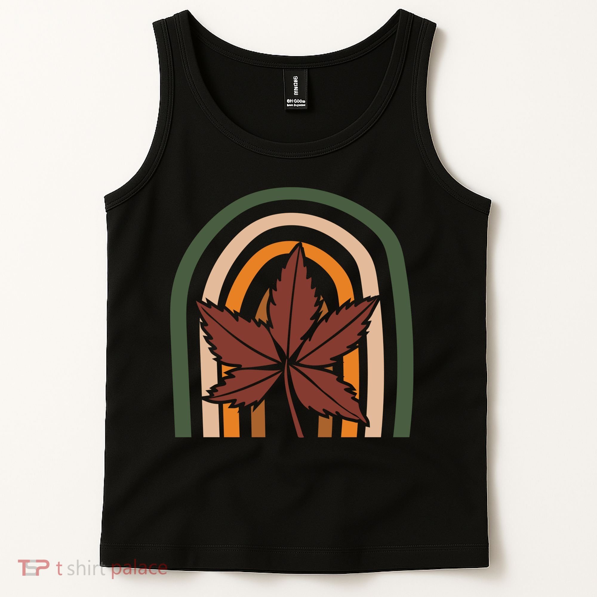 Autumn Fall Retro Rainbow Tank Top