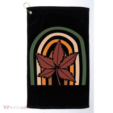 Autumn Fall Retro Rainbow Golf Towel