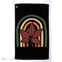 Autumn Fall Retro Rainbow Golf Towel thumb 0