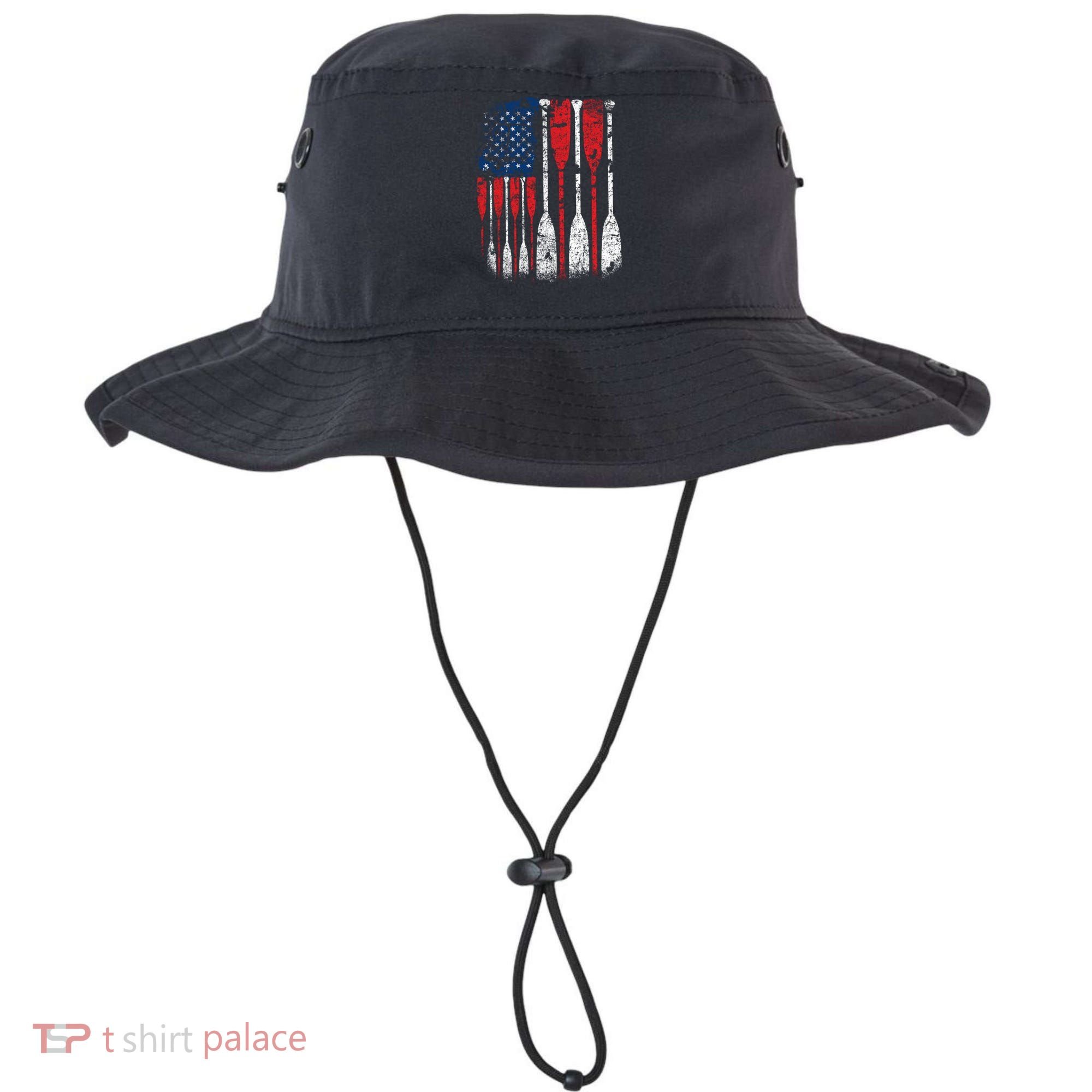 American Flag Rowing Oar Cute Us Row Crew 4th Of July Gift Bucket Hat