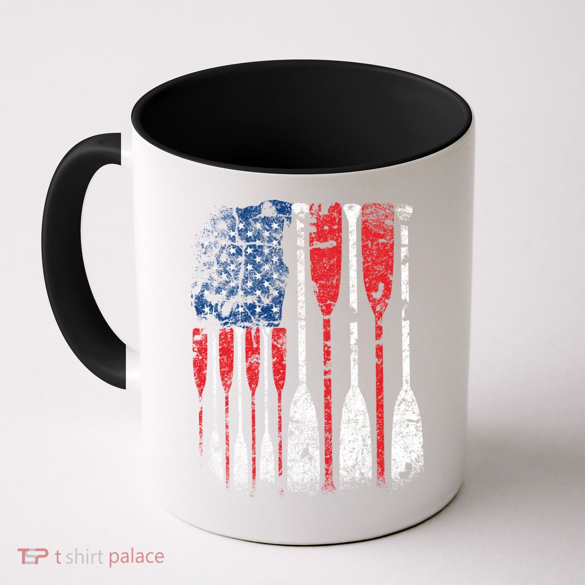 American Flag Rowing Oar Cute Us Row Crew 4th Of July Gift Coffee Mug