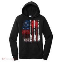 American Flag Rowing Oar Cute Us Row Crew 4th Of July Gift Women's Hoodie thumb 0