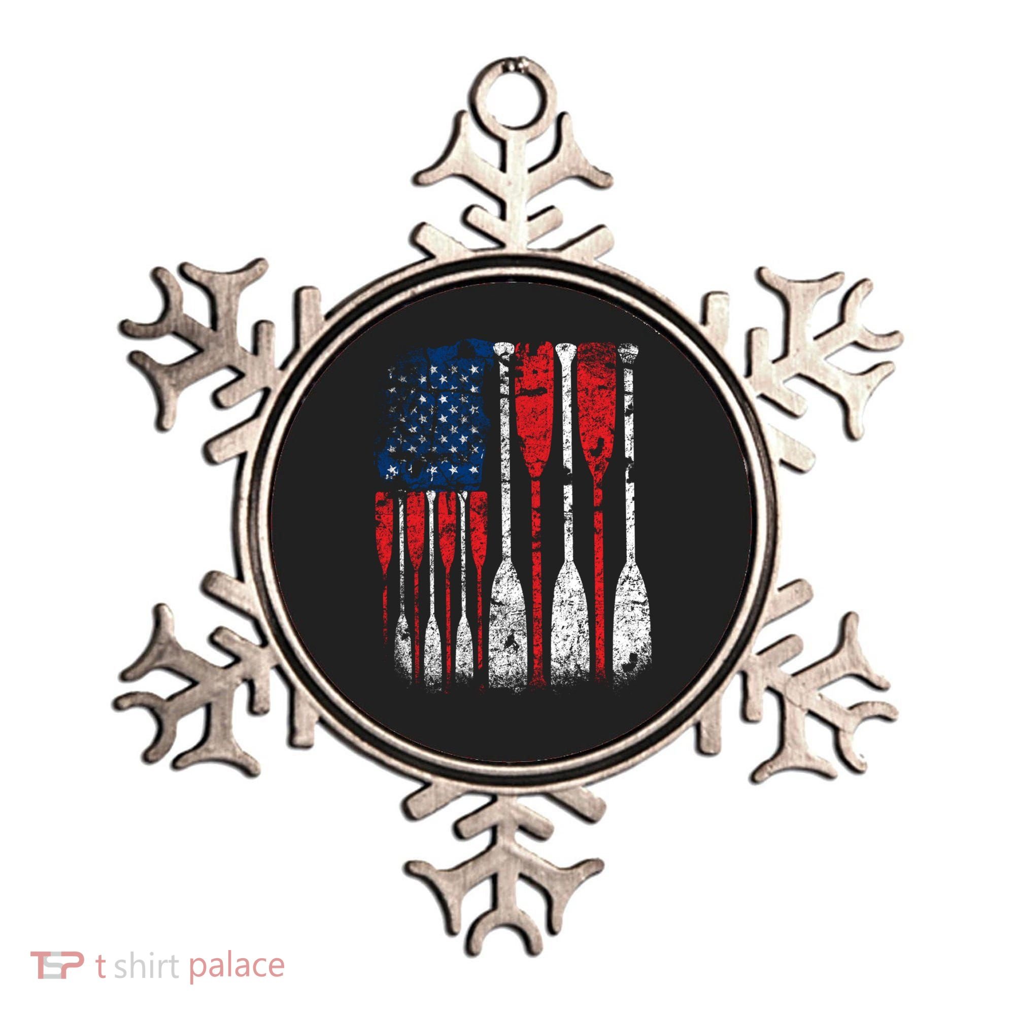 American Flag Rowing Oar Cute Us Row Crew 4th Of July Gift Ornament