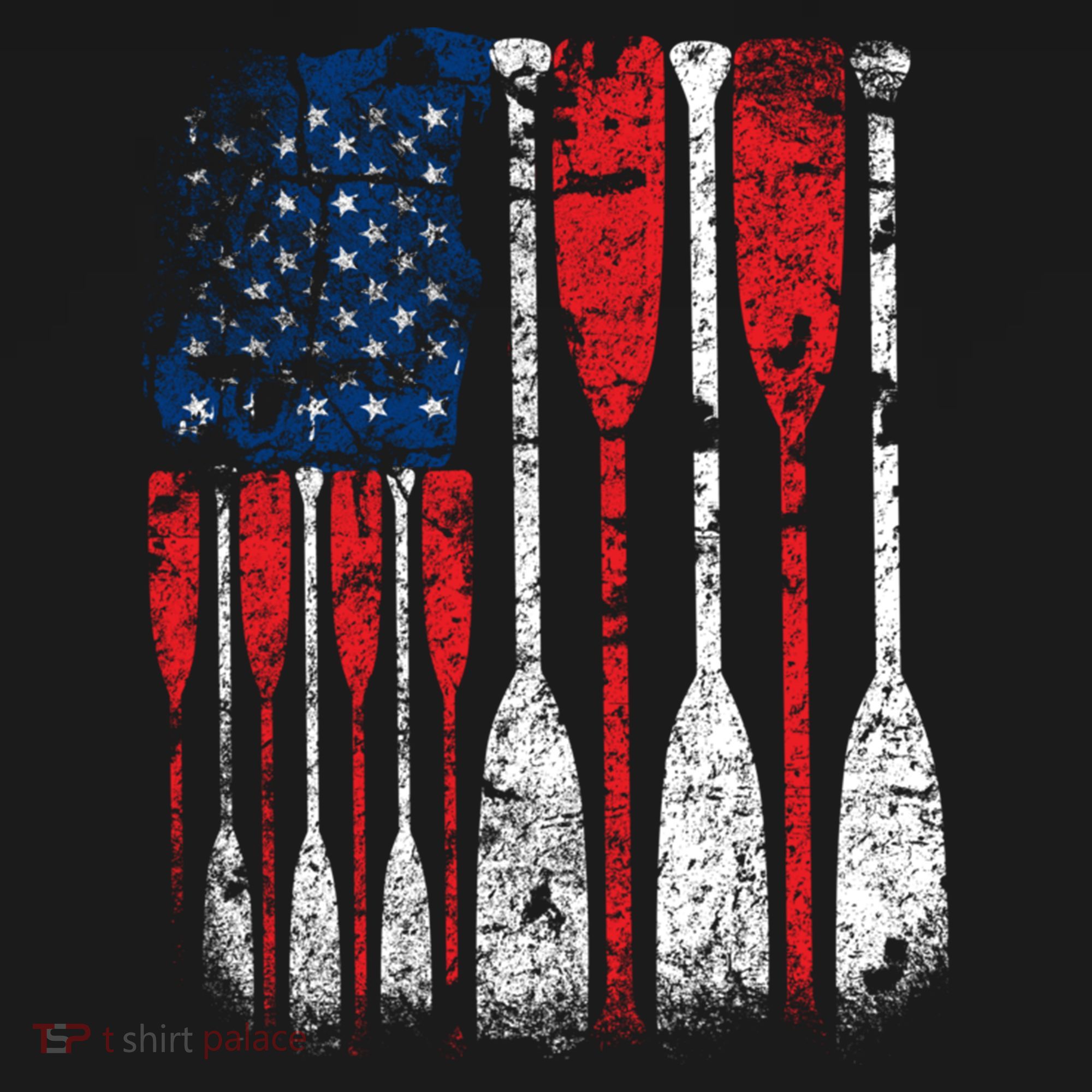 American Flag Rowing Oar Cute Us Row Crew 4th Of July Gift Ornament