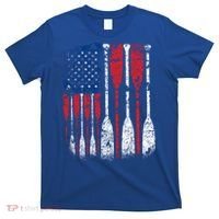 American Flag Rowing Oar Cute Us Row Crew 4th Of July Gift T-Shirt thumb 0