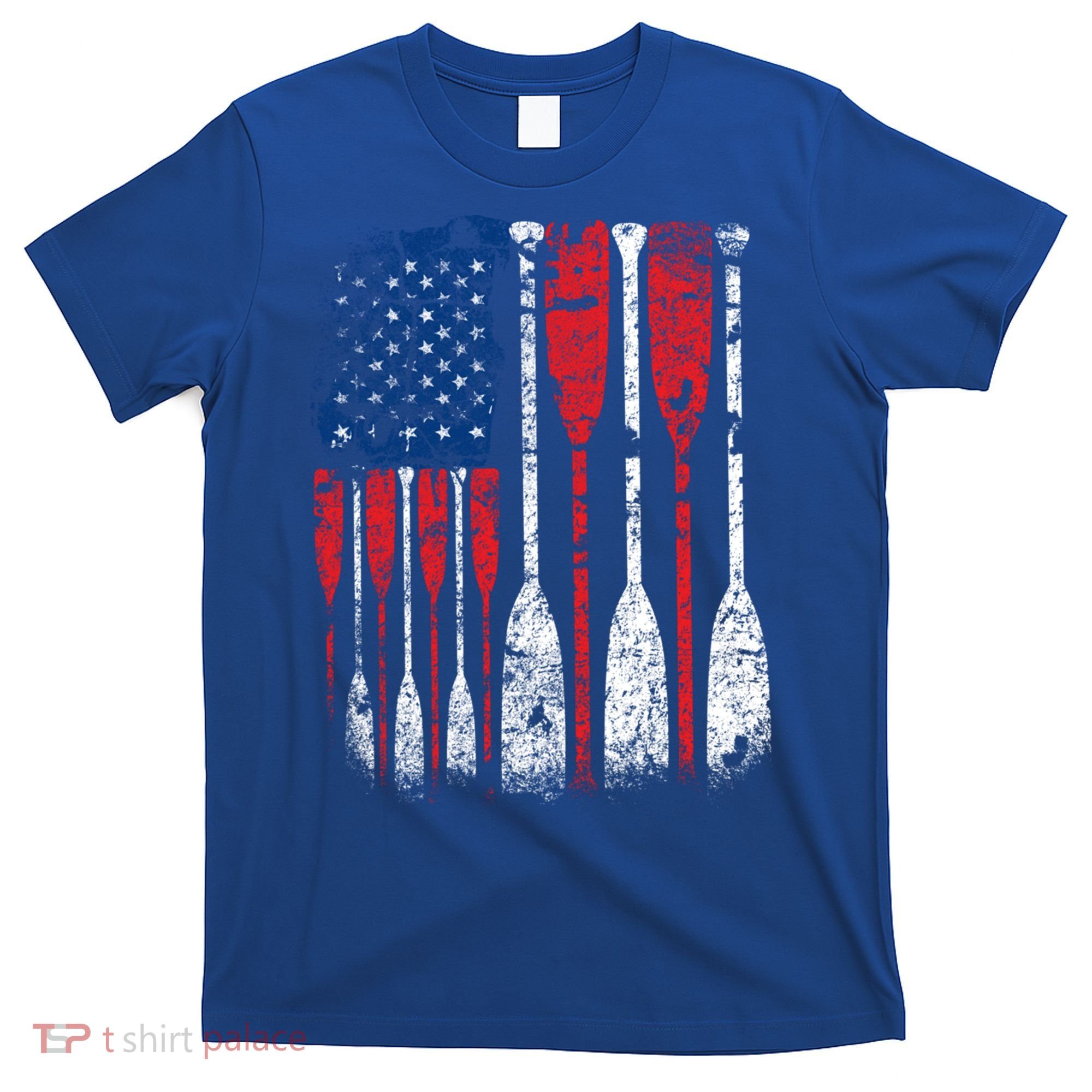 American Flag Rowing Oar Cute Us Row Crew 4th Of July Gift T-Shirt