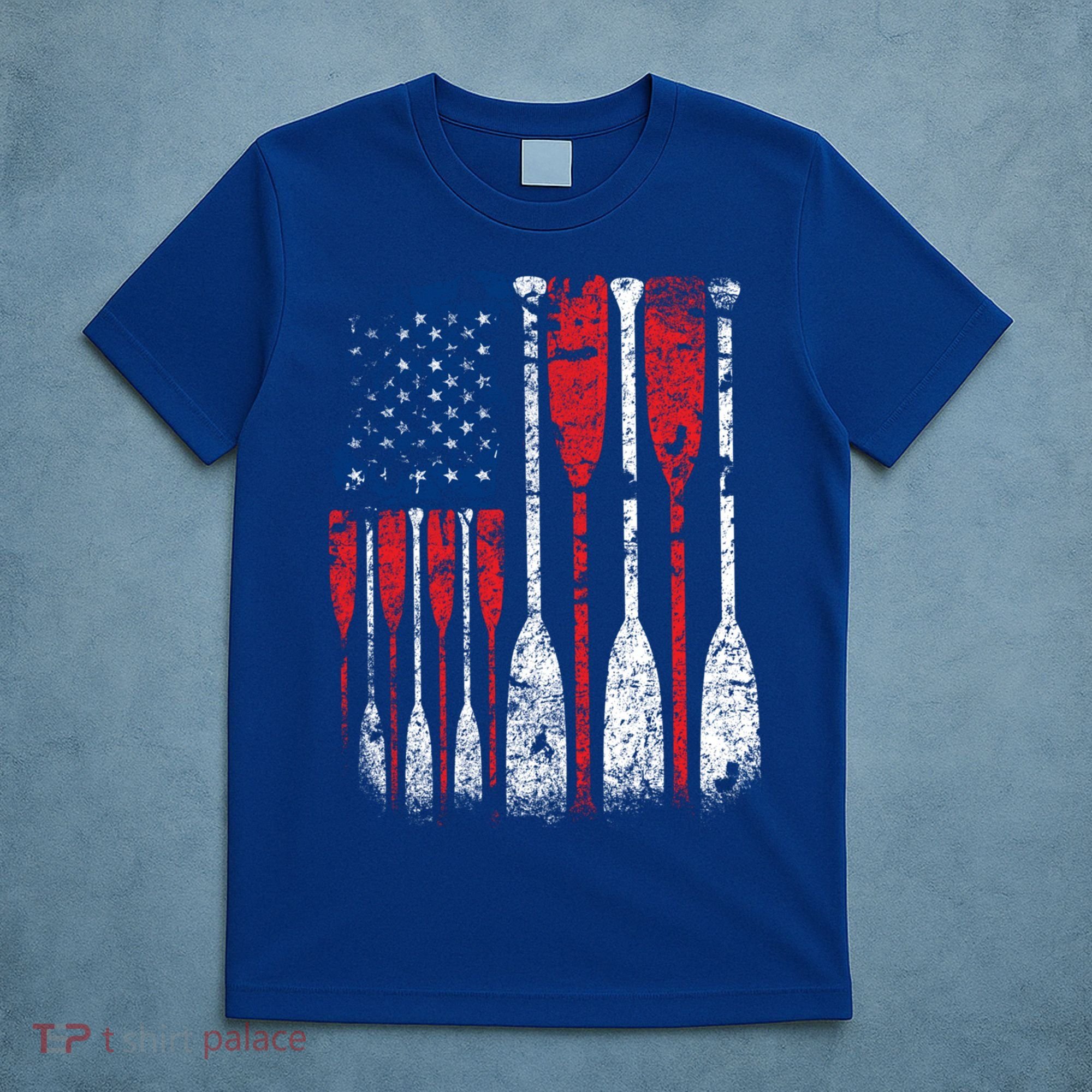 American Flag Rowing Oar Cute Us Row Crew 4th Of July Gift T-Shirt