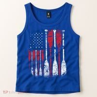 American Flag Rowing Oar Cute Us Row Crew 4th Of July Gift Tank Top thumb 2