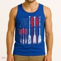 American Flag Rowing Oar Cute Us Row Crew 4th Of July Gift Tank Top thumb 3