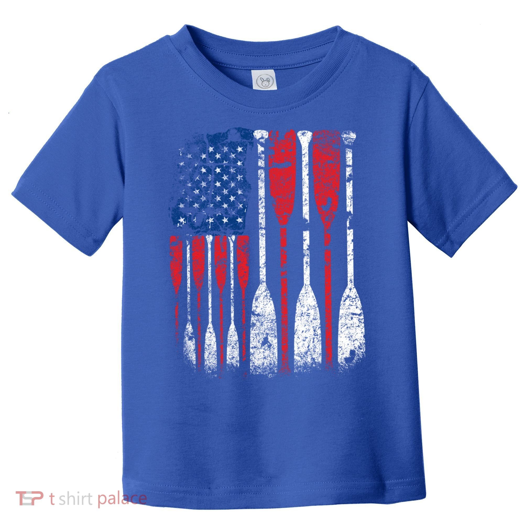 American Flag Rowing Oar Cute Us Row Crew 4th Of July Gift Toddler T-Shirt