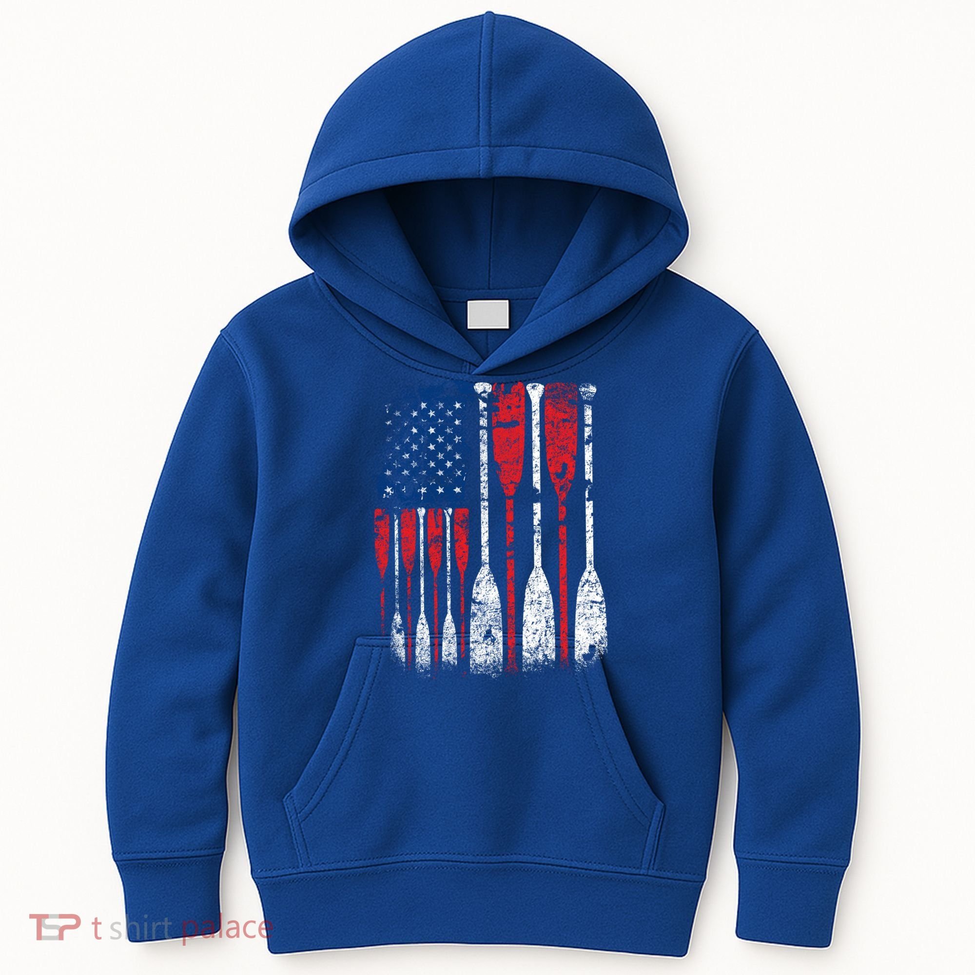 American Flag Rowing Oar Cute Us Row Crew 4th Of July Gift Kids Hoodie