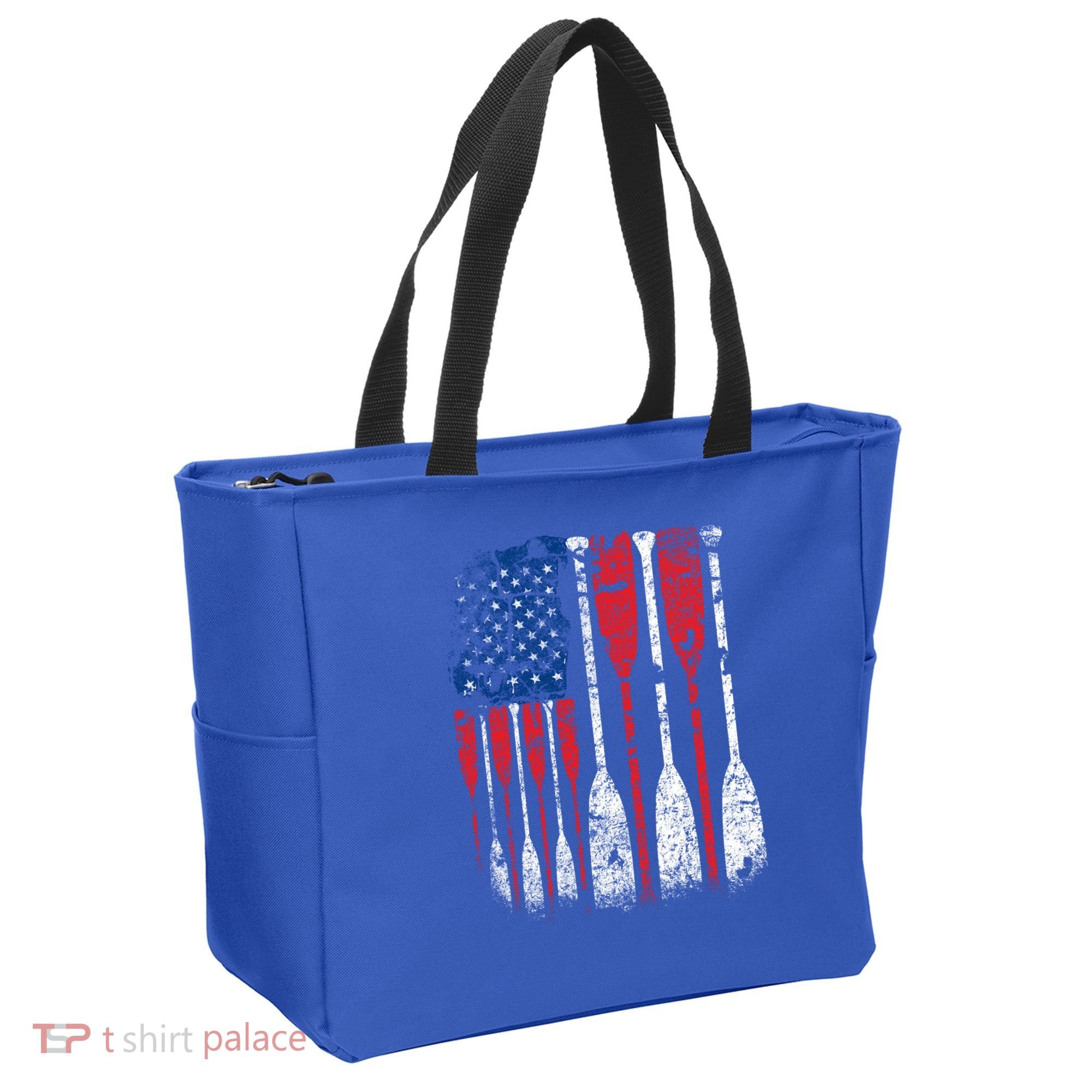 American Flag Rowing Oar Cute Us Row Crew 4th Of July Gift Tote Bag