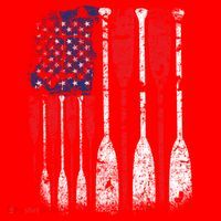 American Flag Rowing Oar Cute Us Row Crew 4th Of July Gift Santa Hat thumb 1