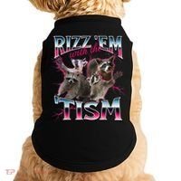 Autism Funny Rizz Em With The Tism Meme Autistic Racoon Doggie Tank thumb 0