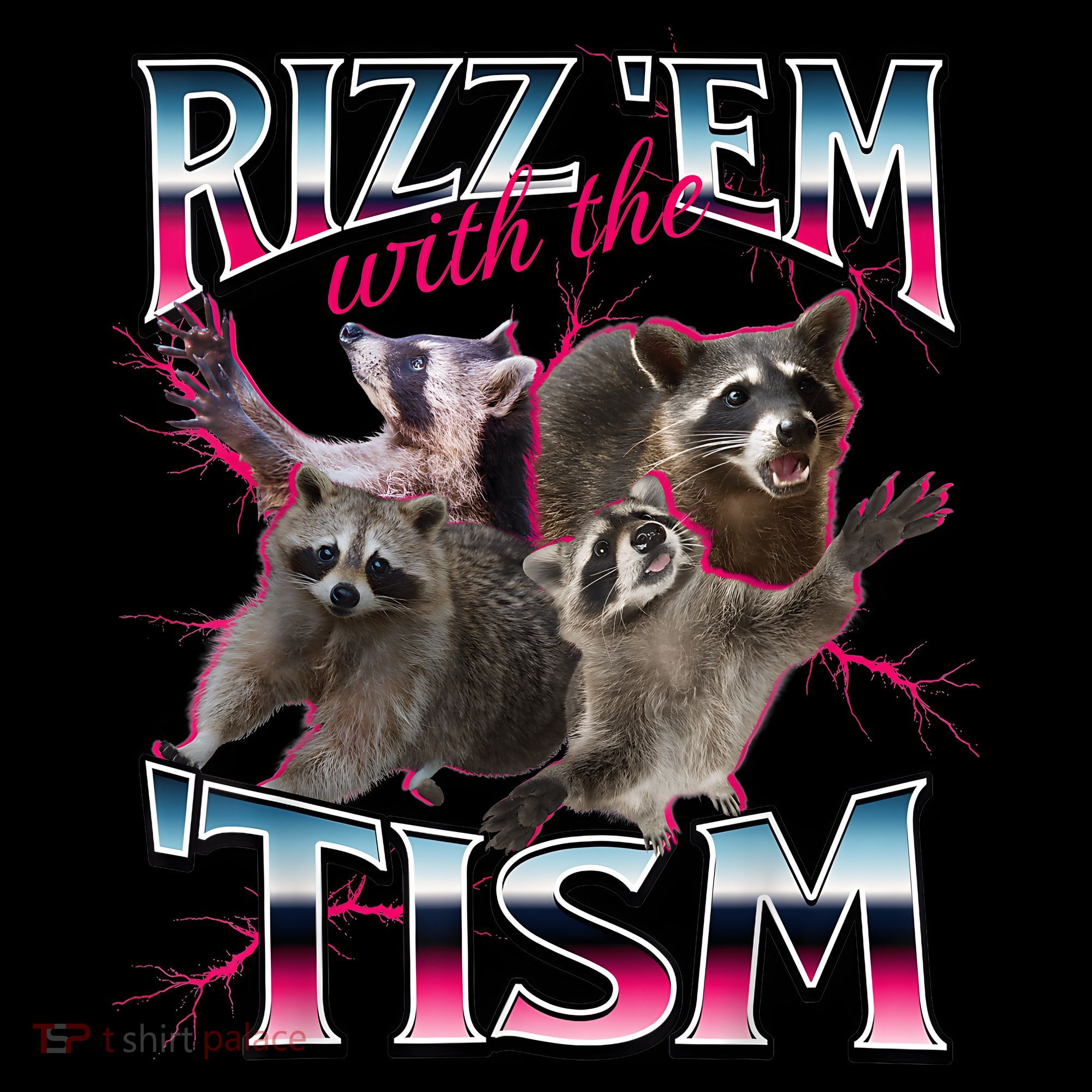 Autism Funny Rizz Em With The Tism Meme Autistic Racoon Coffee Mug