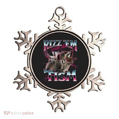 Autism Funny Rizz Em With The Tism Meme Autistic Racoon Ornament