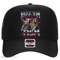 Autism Funny Rizz Em With The Tism Meme Autistic Racoon Hat thumb 0
