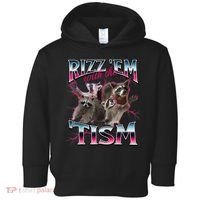 Autism Funny Rizz Em With The Tism Meme Autistic Racoon Toddler Hoodie thumb 0
