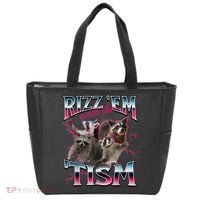 Autism Funny Rizz Em With The Tism Meme Autistic Racoon Tote Bag thumb 0