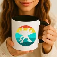 Axolotl Funny Retro Coffee Mug thumb 3