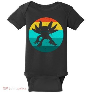 Axolotl Funny Retro Baby Bodysuit