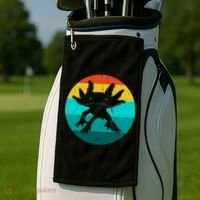 Axolotl Funny Retro Golf Towel thumb 2