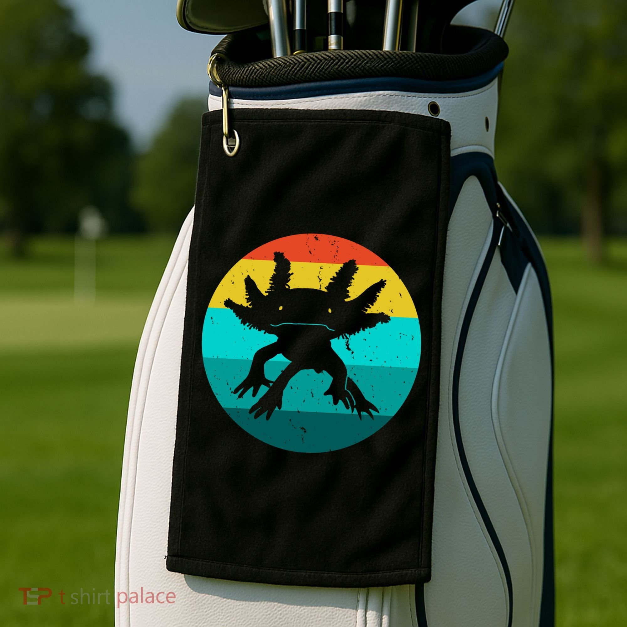 Axolotl Funny Retro Golf Towel