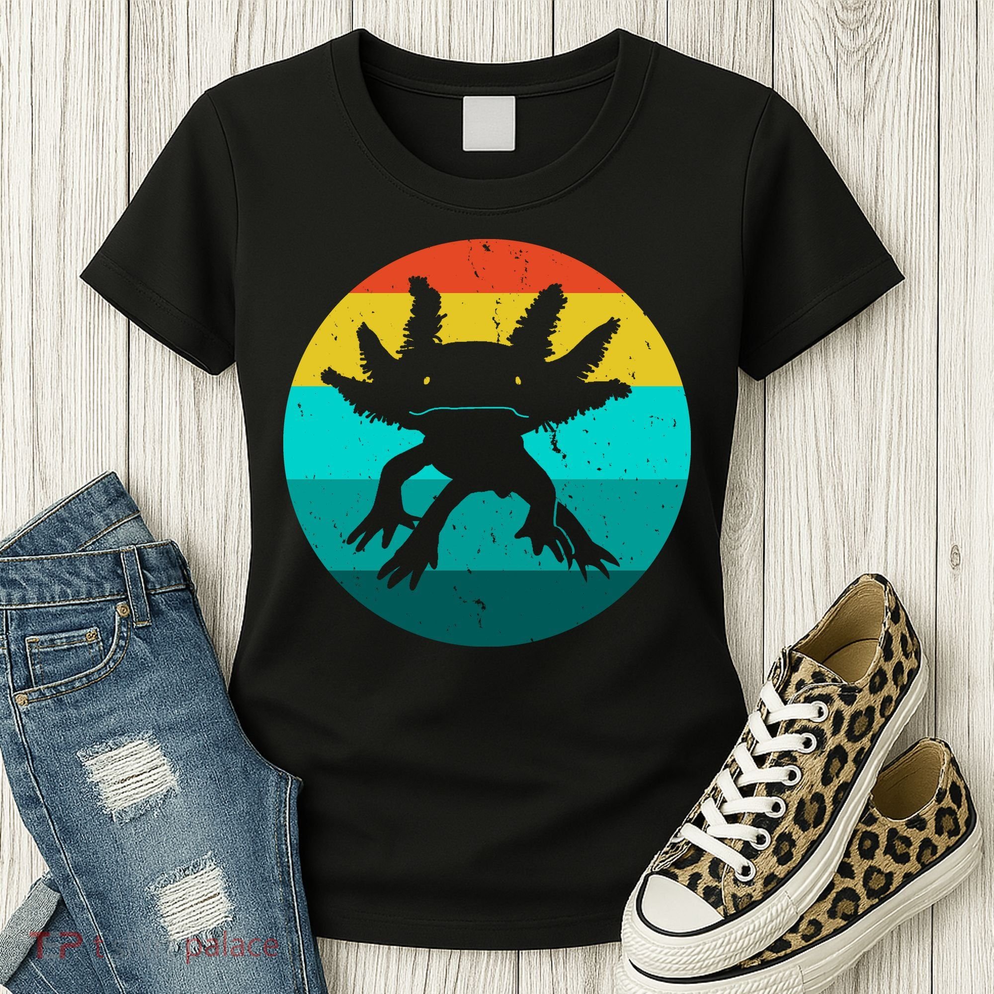 Axolotl Funny Retro Women's T-Shirt