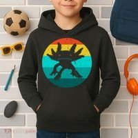 Axolotl Funny Retro Kids Hoodie thumb 2