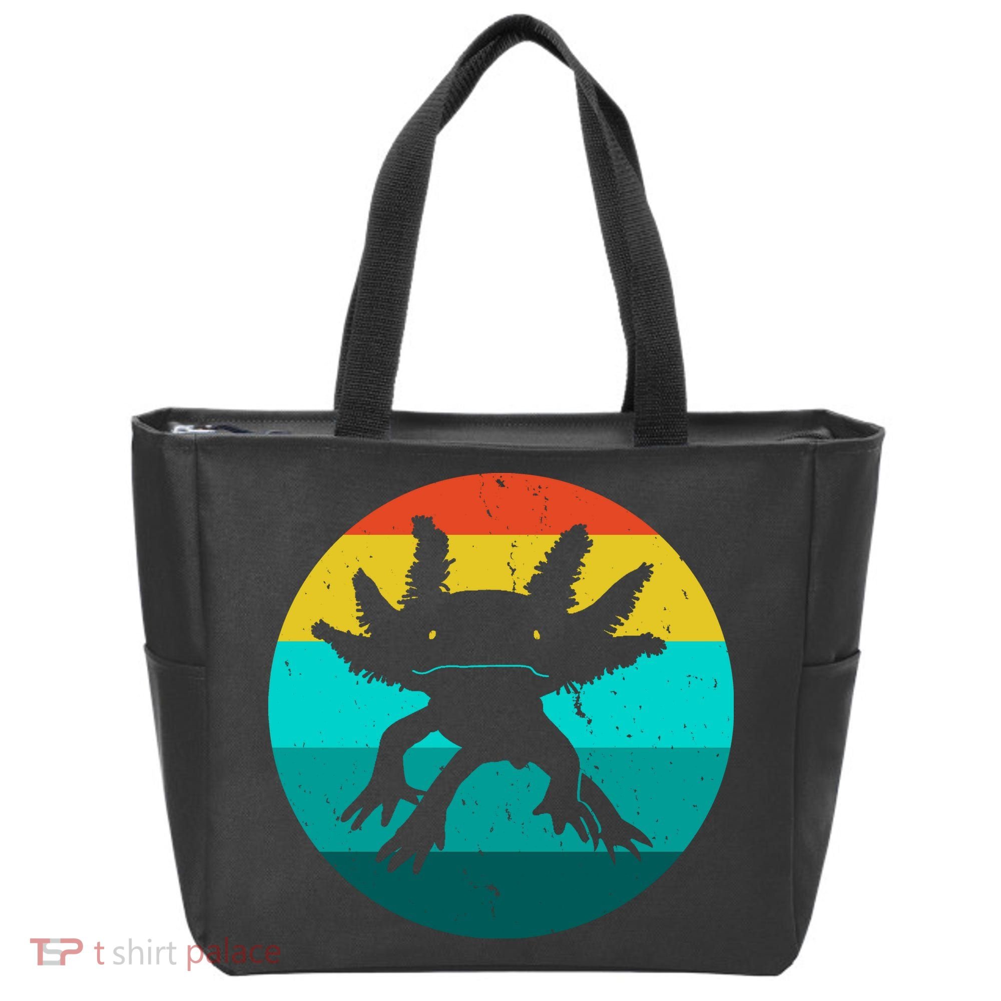 Axolotl Funny Retro Tote Bag
