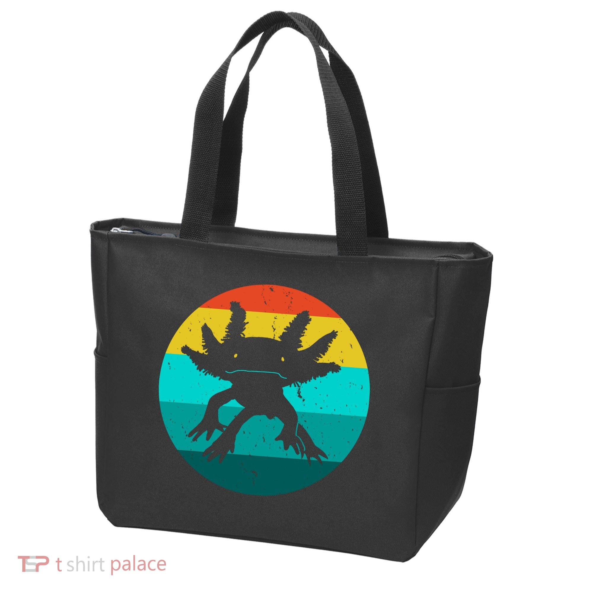 Axolotl Funny Retro Tote Bag
