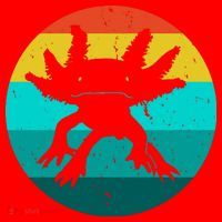 Axolotl Funny Retro Santa Hat thumb 1