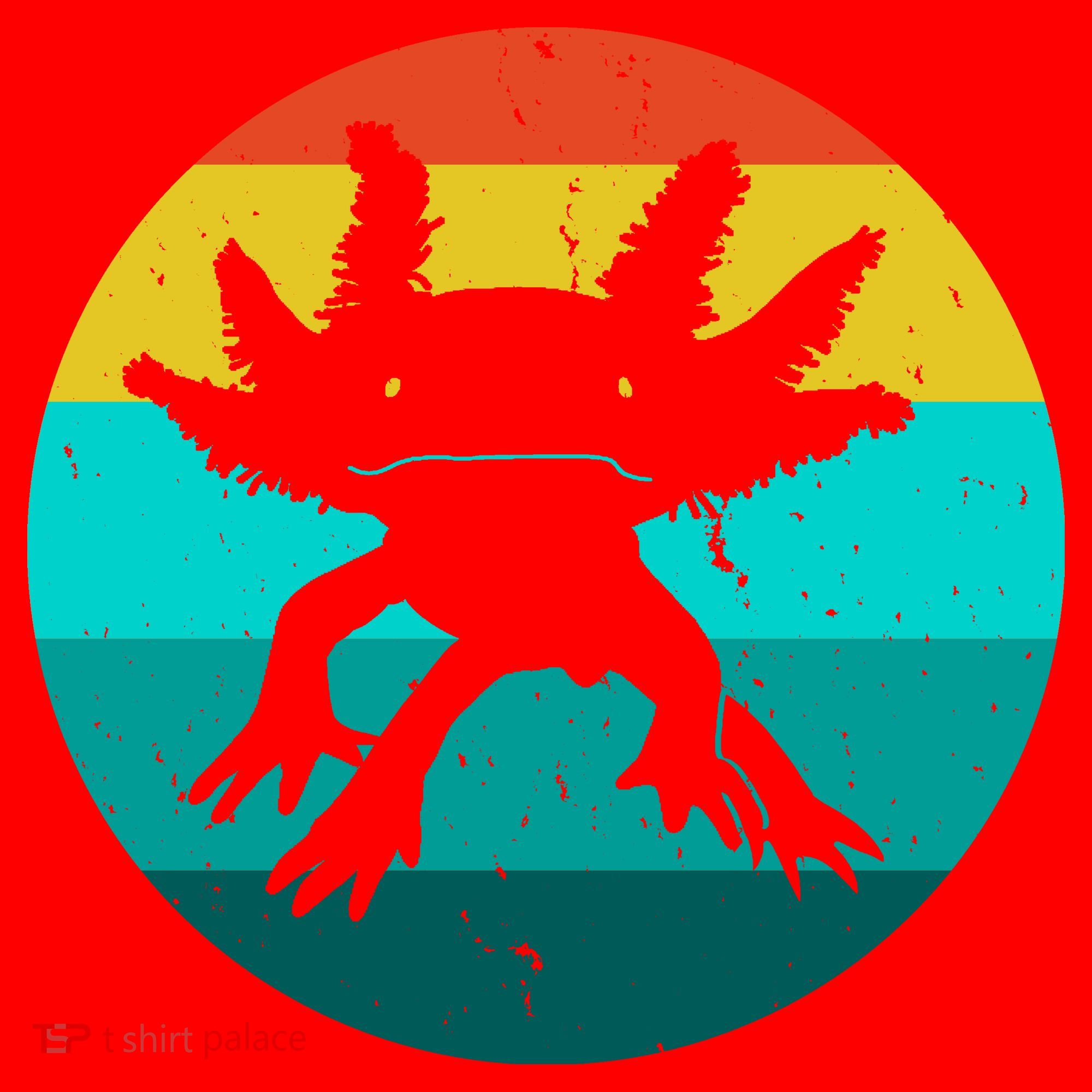Axolotl Funny Retro Santa Hat