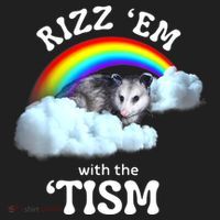 Autism Funny Rizz Em With The Tism Meme Autistic Opossum Women's Sweatshirt thumb 2