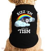 Autism Funny Rizz Em With The Tism Meme Autistic Opossum Doggie Tank thumb 0