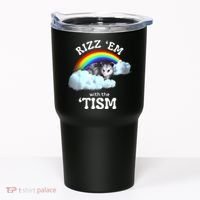 Autism Funny Rizz Em With The Tism Meme Autistic Opossum Tumbler thumb 0