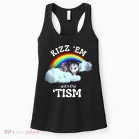 Autism Funny Rizz Em With The Tism Meme Autistic Opossum Women's Tank Top thumb 0
