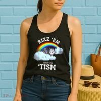 Autism Funny Rizz Em With The Tism Meme Autistic Opossum Women's Tank Top thumb 2