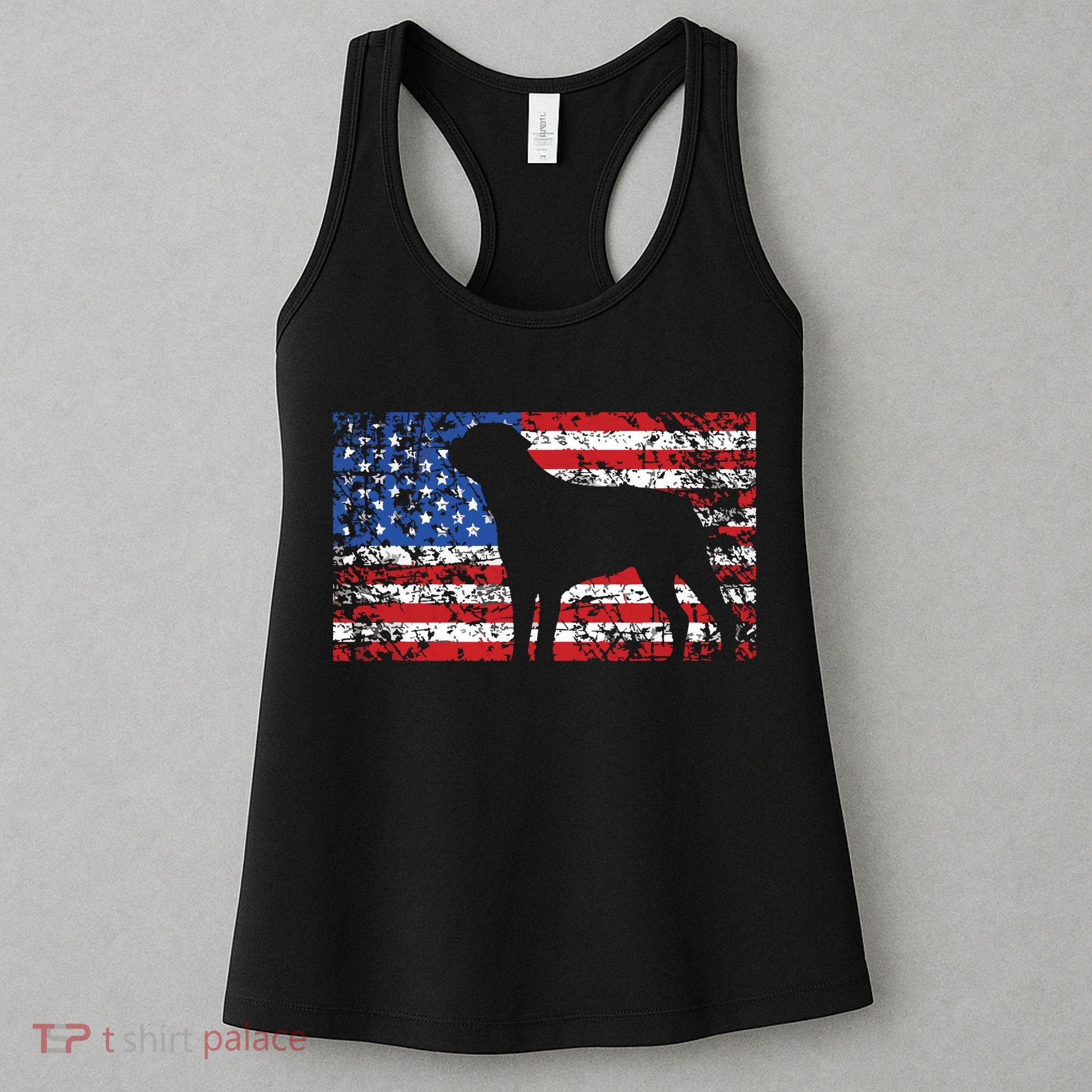 American Flag Rottweiler Dog 4th Of July USA Gift Women's Tank Top