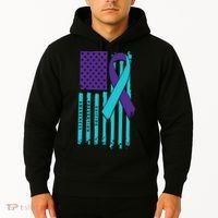 American Flag Ribbon Suicide Awareness Hoodie thumb 2