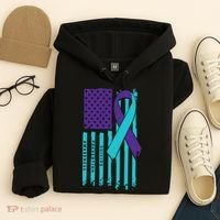 American Flag Ribbon Suicide Awareness Hoodie thumb 4
