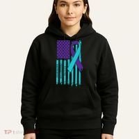 American Flag Ribbon Suicide Awareness Hoodie thumb 5