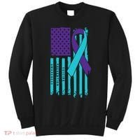 American Flag Ribbon Suicide Awareness Sweatshirt thumb 0