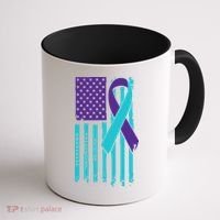American Flag Ribbon Suicide Awareness Coffee Mug thumb 1