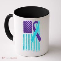 American Flag Ribbon Suicide Awareness Coffee Mug thumb 0