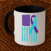 American Flag Ribbon Suicide Awareness Coffee Mug thumb 2