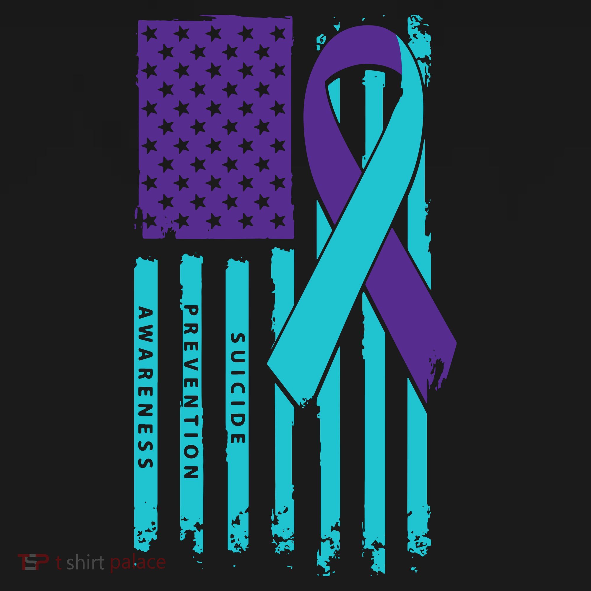 American Flag Ribbon Suicide Awareness Women's Hoodie