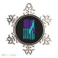 American Flag Ribbon Suicide Awareness Ornament thumb 0